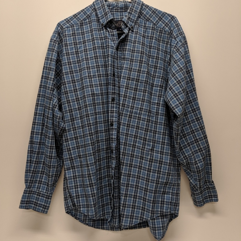 blue flannel shirt